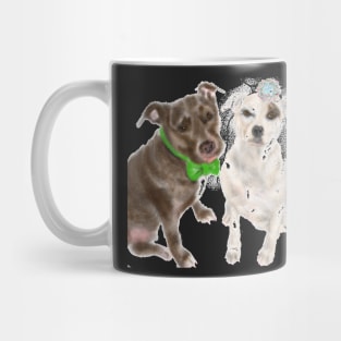 Bride and Broom Pit Bull Dog Wedding Mug